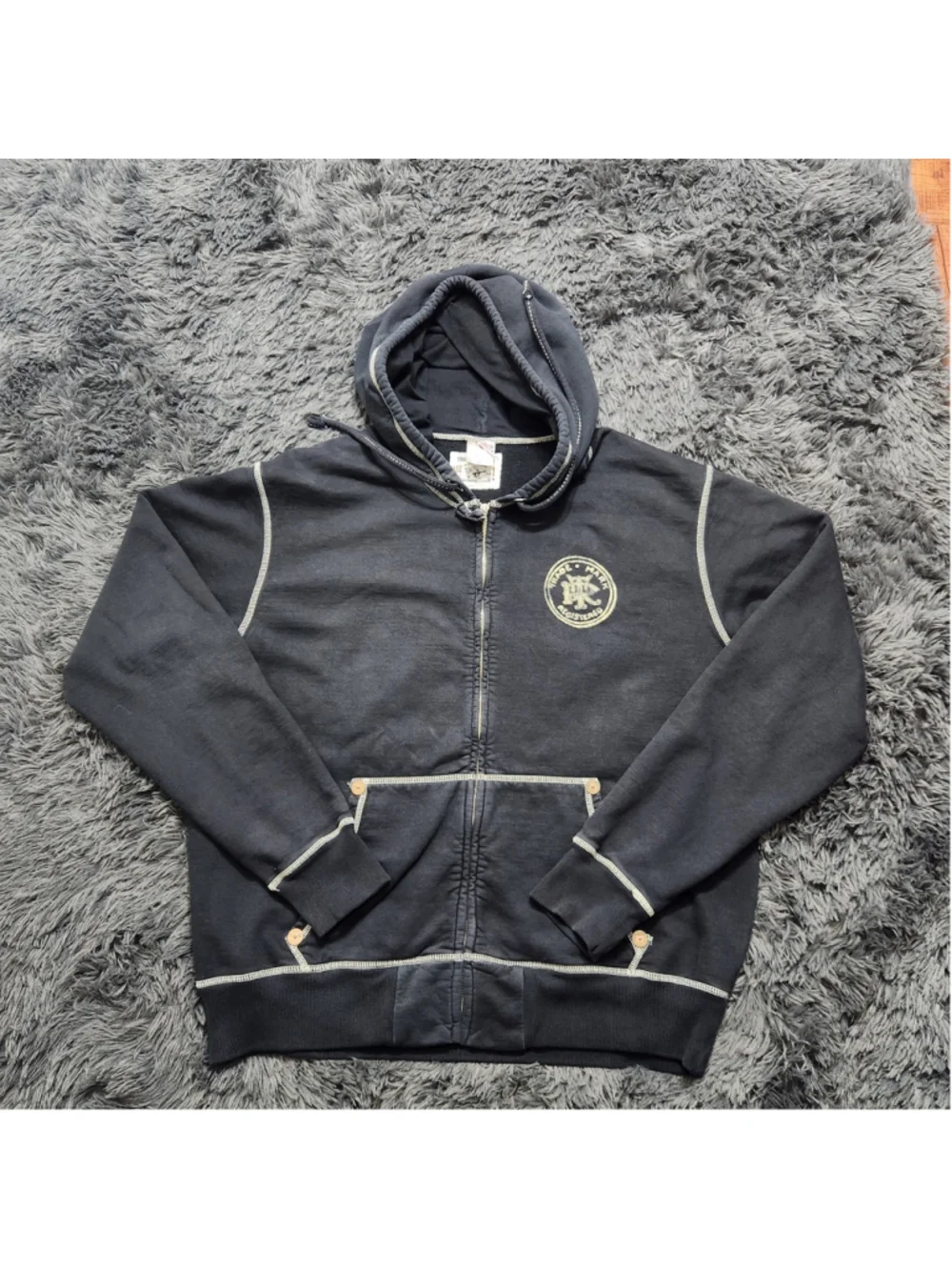 Vintage True Religion Tracksweat Hoodie Size XXXL made in Mexico authentic